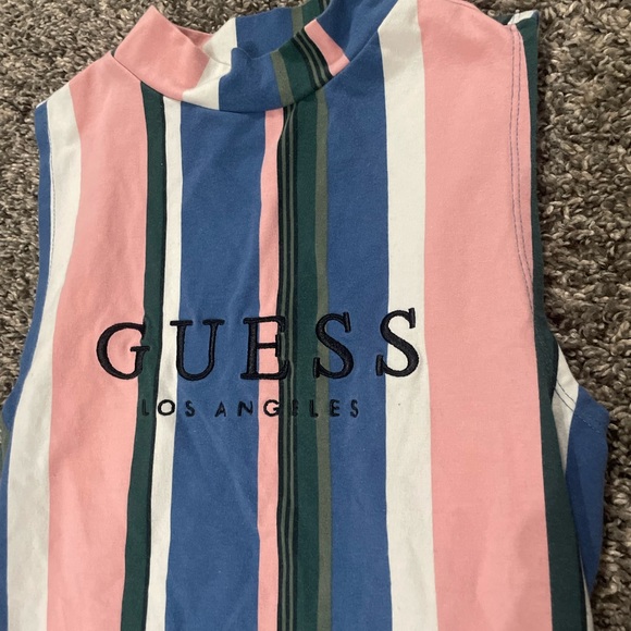 Striped Sleeveless Guess Shirt - Picture 1 of 5